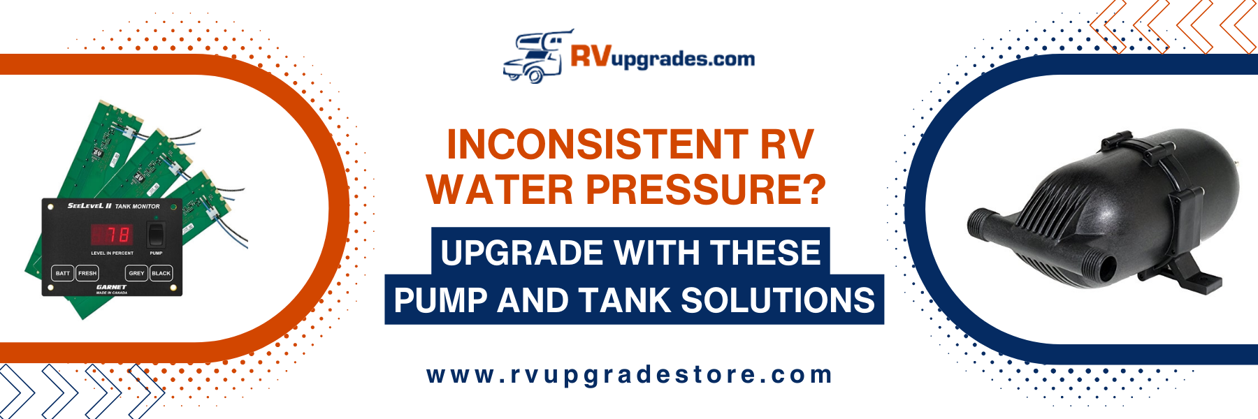 Inconsistent RV Water Pressure? Upgrade with These Pump and Tank Solutions